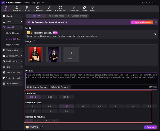 Edimakor Création de photos Polaroid par IA 4