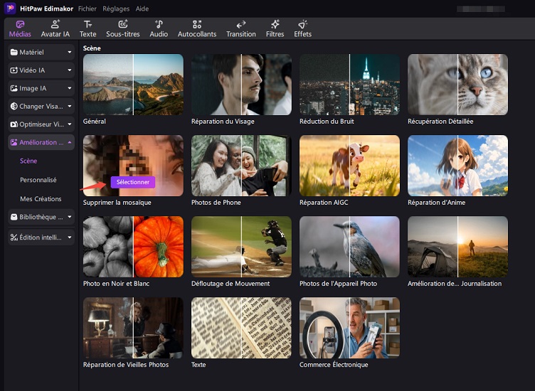 remove mosaic from images