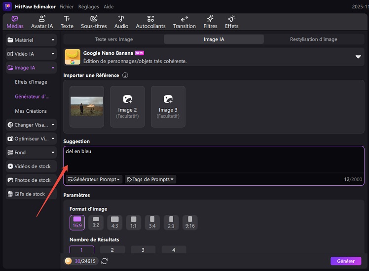 changer le ciel d'une photo en ligne