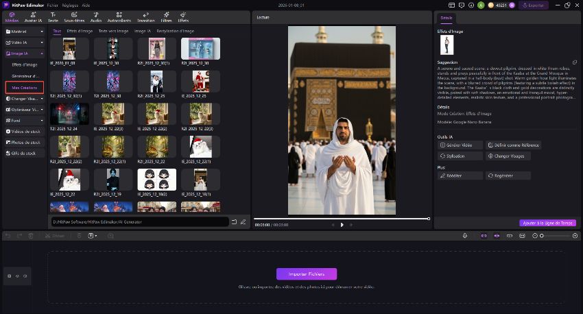 invite de l'éditeur de photos IA