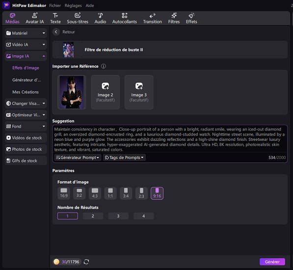 edimakor Générateur prompt d'IA pour filles