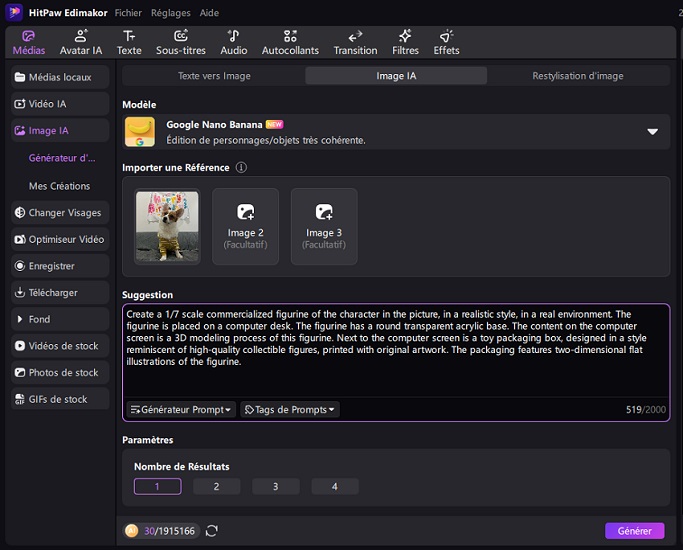 modifier l'image d'invite ia