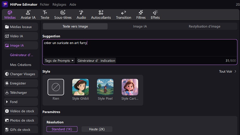 meilleur générateur ia de furry art