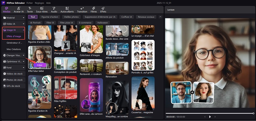 Simulation visage futur bébé avec Edimakor - 2