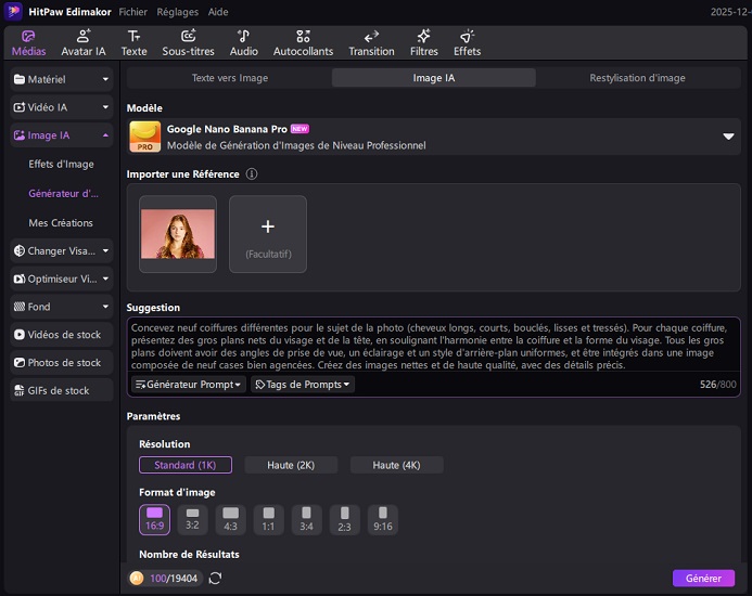Comment créer une photo d’identité AI avec Edimakor 3