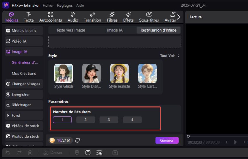 génération de restylage d'images ai