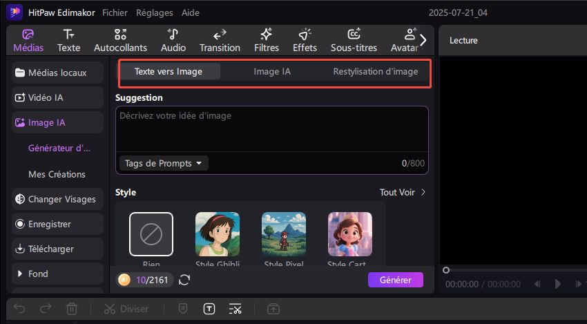 générateurs d'images IA