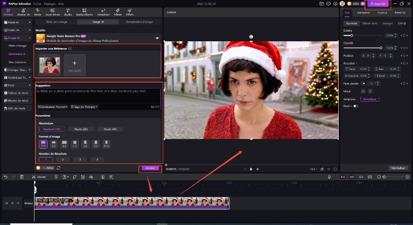 Filtre de Noël IA edimakor