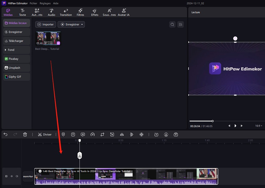 resize the overlay video by using edimakor