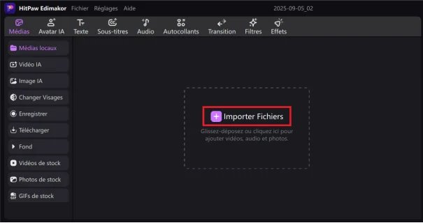 Importez la vidéo à sous-titrer