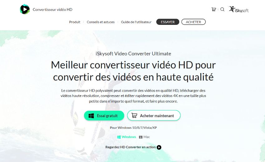 Alternatives à FormatFactory pour Mac convertisseur vidéo Iskysoft
