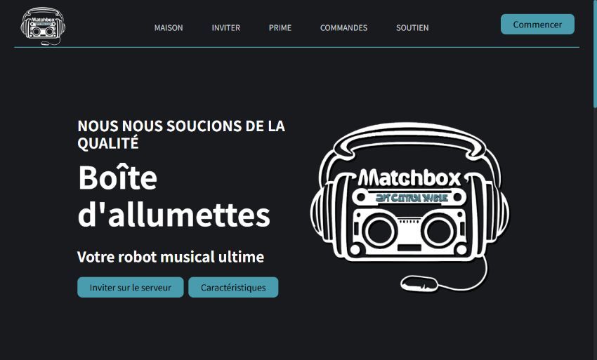 meilleur bot de musique Discord Matchbox