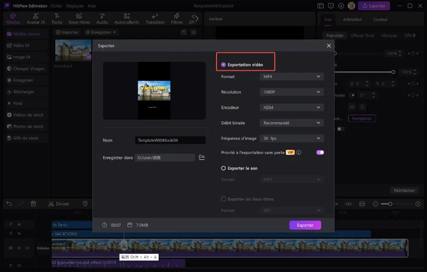 présentation vidéo Étape 3