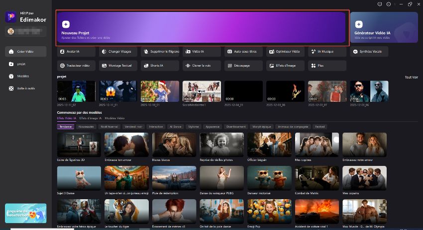 Edimakor application clips composés