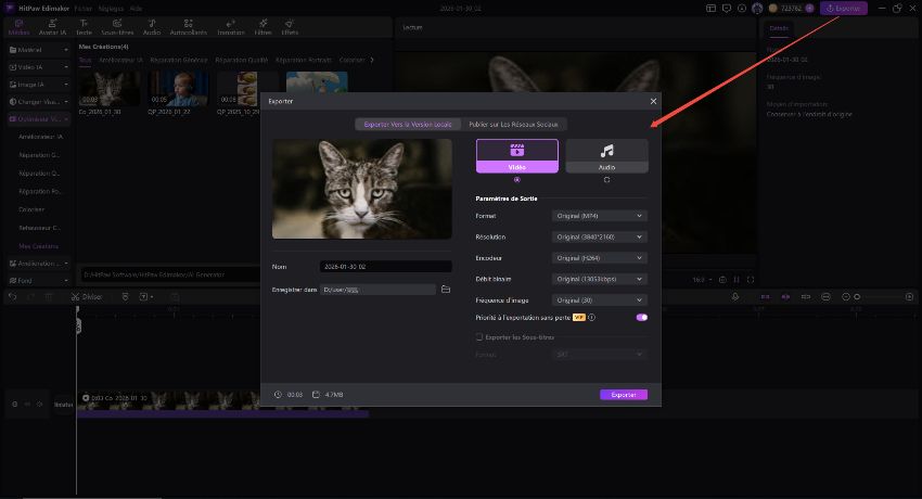 Enregistrer la vidéo Edimakor Tensorpix Alternative.Jpg