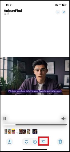 modifier en bas de la vidéo