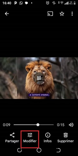 Cliquez sur Modifier