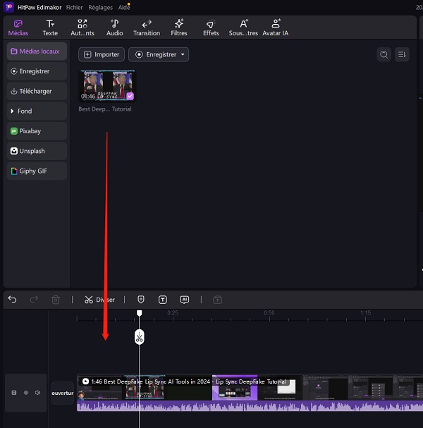 Visionnez la vidéo avant de l'exporter dans Edimakor.