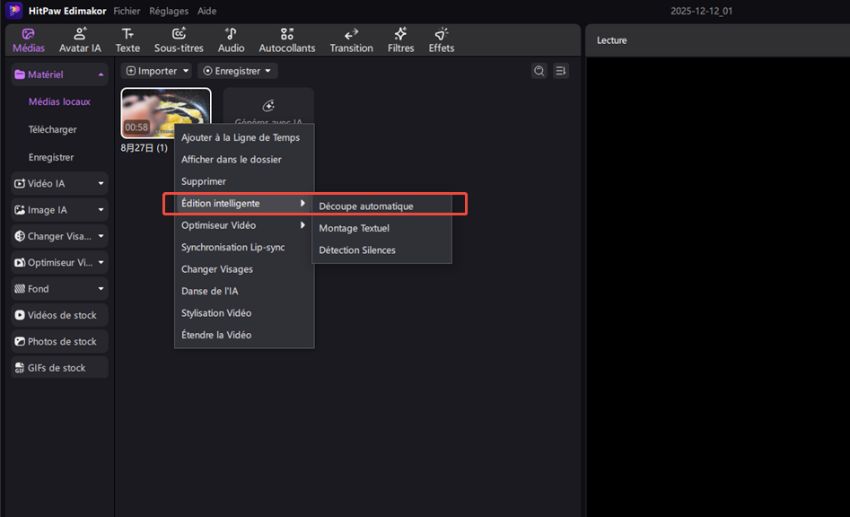 découpage automatique vidéo