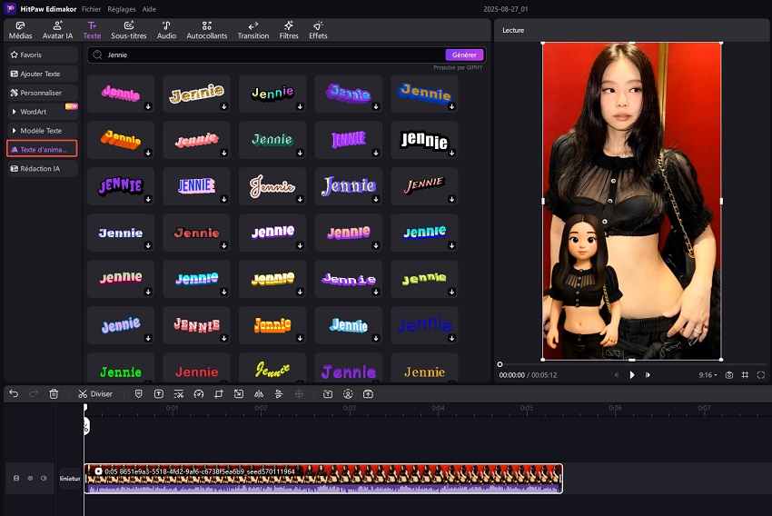 éditer texte vidéo avec edimakor