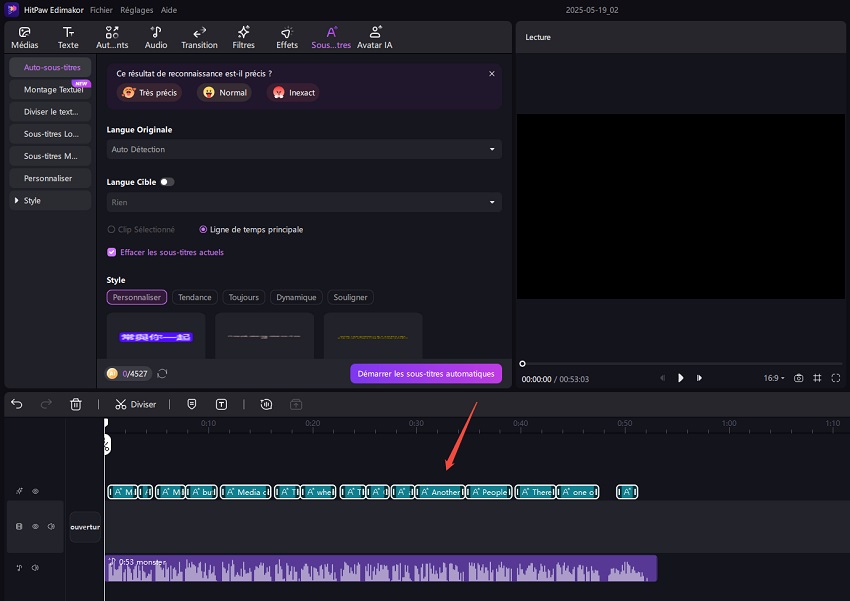 audio dans timeline