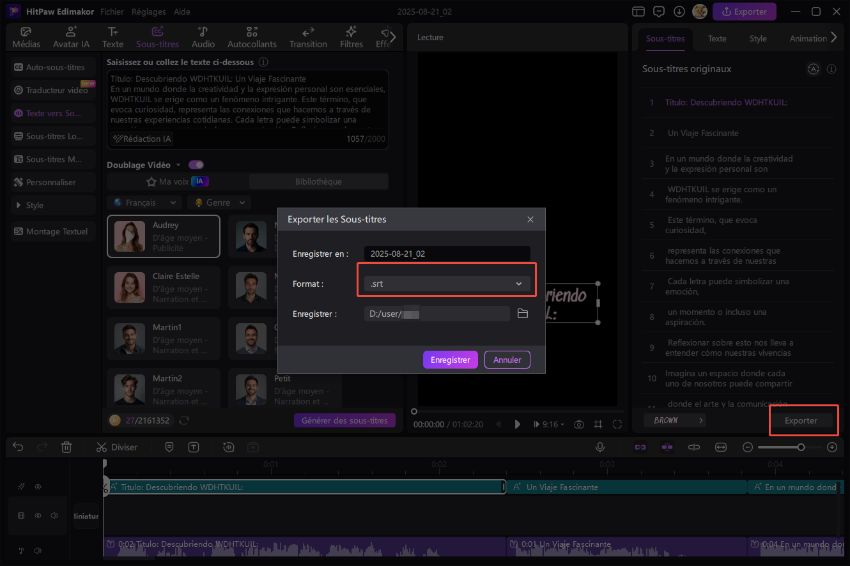 guide sous-titres automatiques hitpaw edimakor 5