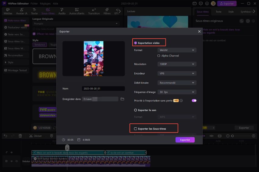 WebP vers MP4 Comfyui