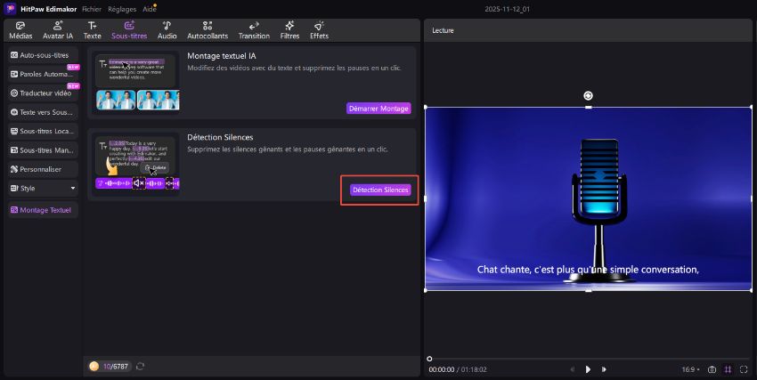 Détection du silence