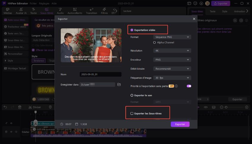 ajouter des sous-titres anglais guide 3