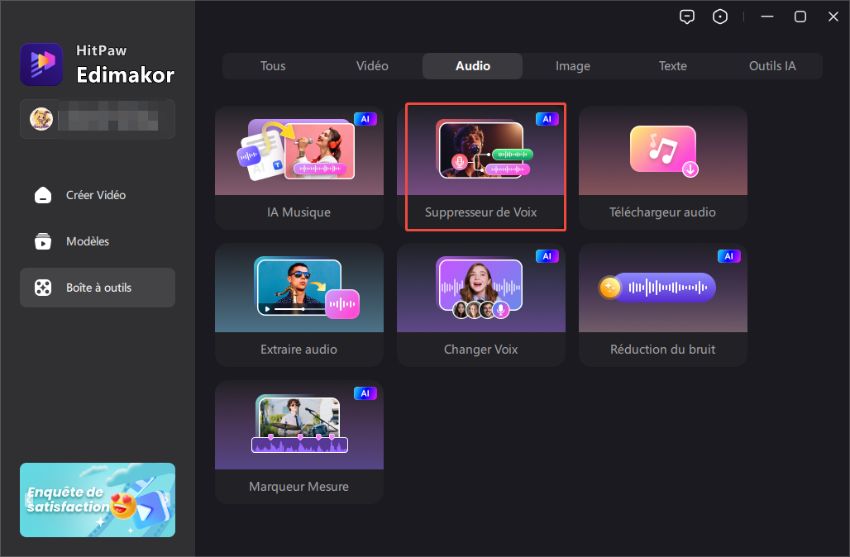 supprimer les chants principaux des chansons avec edimakor