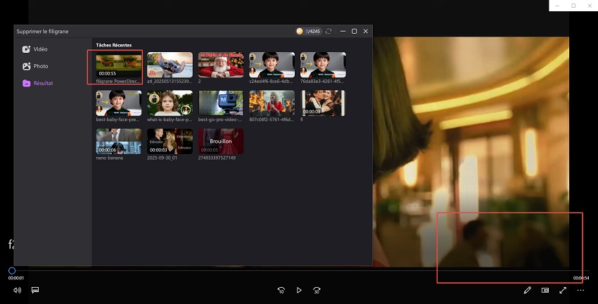 Enregistrez la vidéo ou l'image