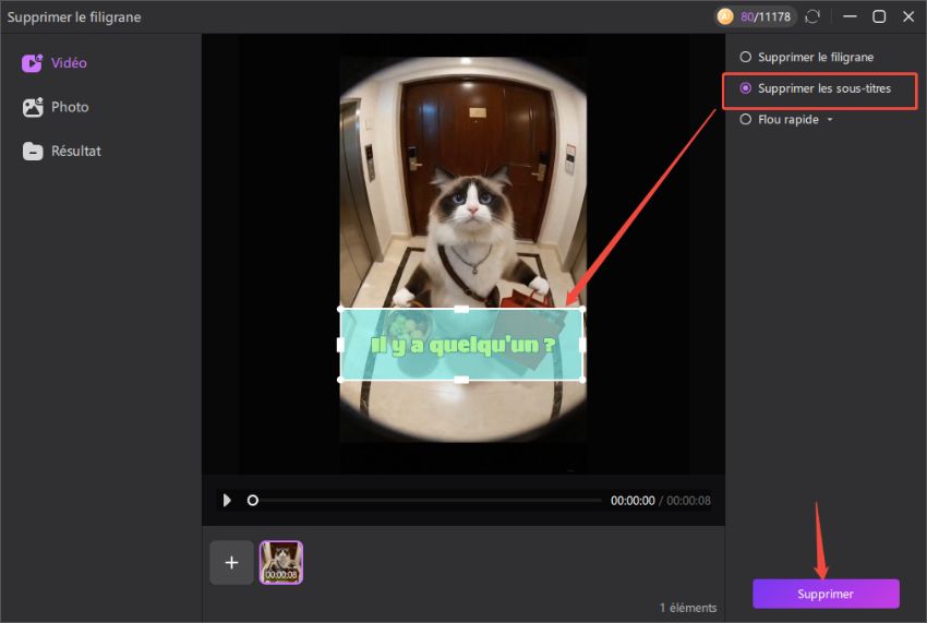 edimakor supprimer sous titres