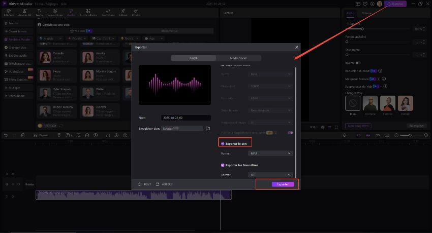 Synthèse de voix ia edimakor