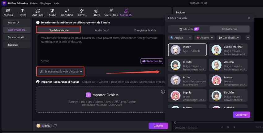 edimakor animer un visage avec synchronisation labiale