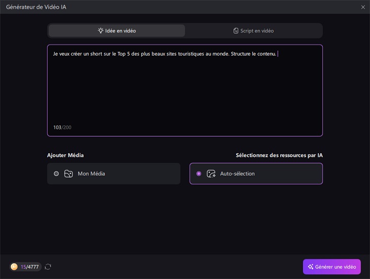 Génération de vidéos par IA