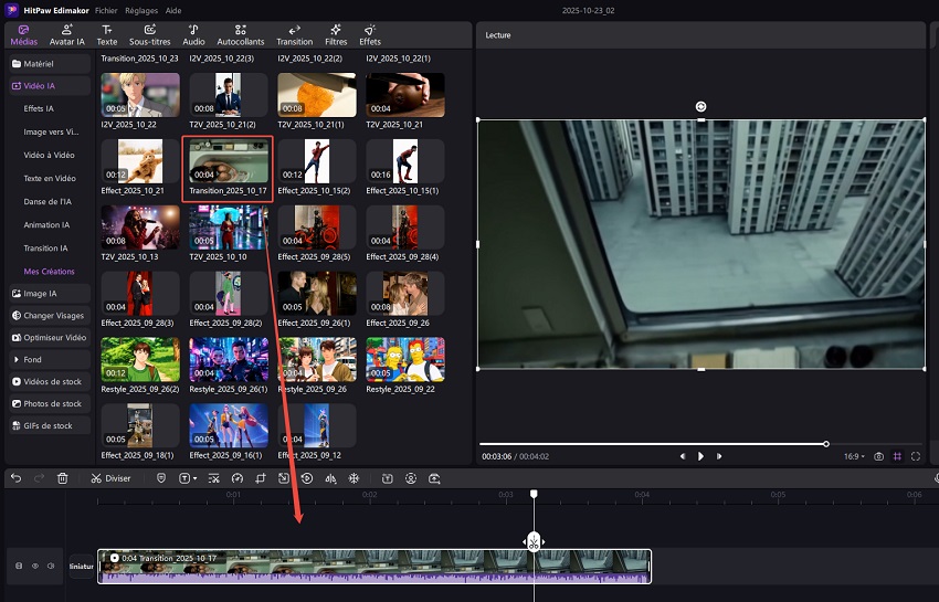 image clé ajoutée au clip