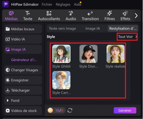 beaucoup de styles d’image