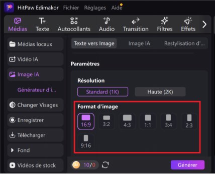 choisir le format d’image