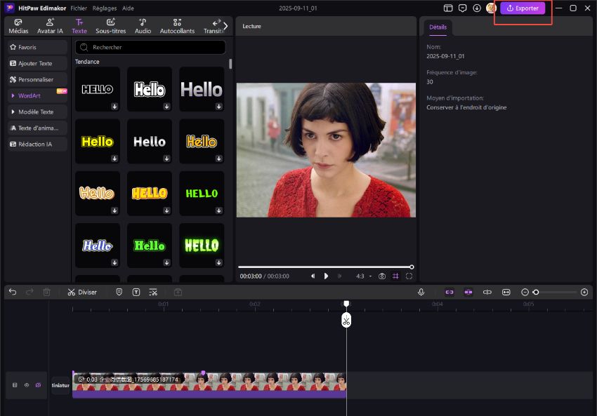 edimakor modifier la vidéo mov