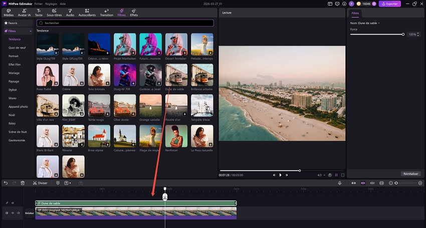 Appliquer le filtre vintage