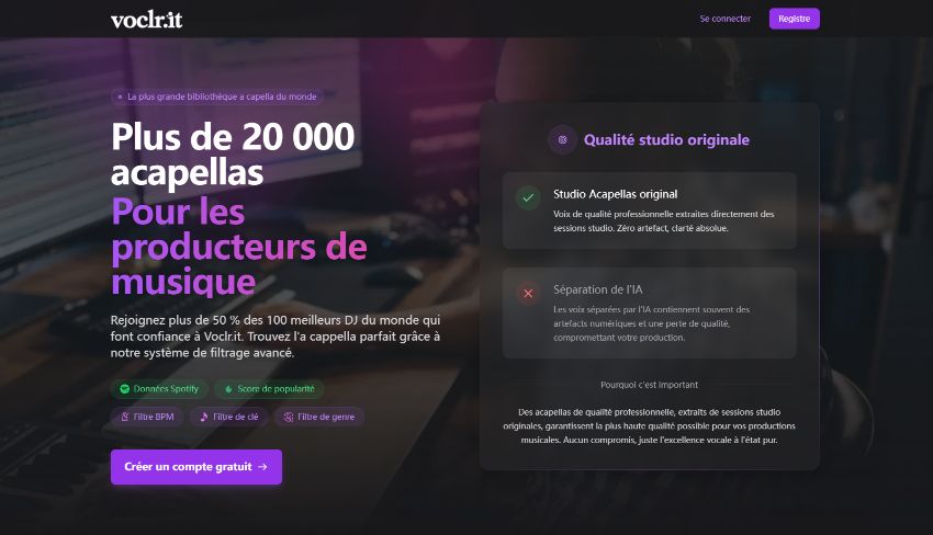 logiciel de séparation vocale pour mac Voclr.it