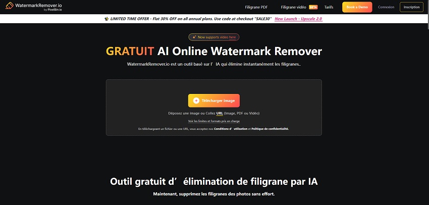 Site de suppression de filigrane photo 1