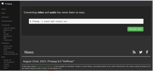 FFmpeg convertir video webm en mp4 gratuit