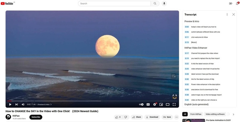 Générer des sous-titres à partir d'une vidéo YouTube