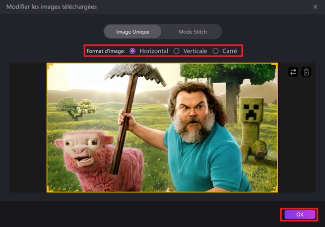 charger une image minecraft