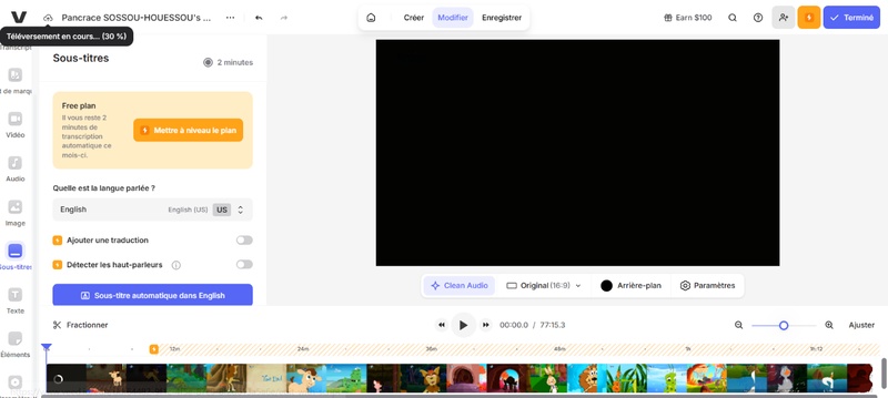 veed traduire une video anglais en francais
