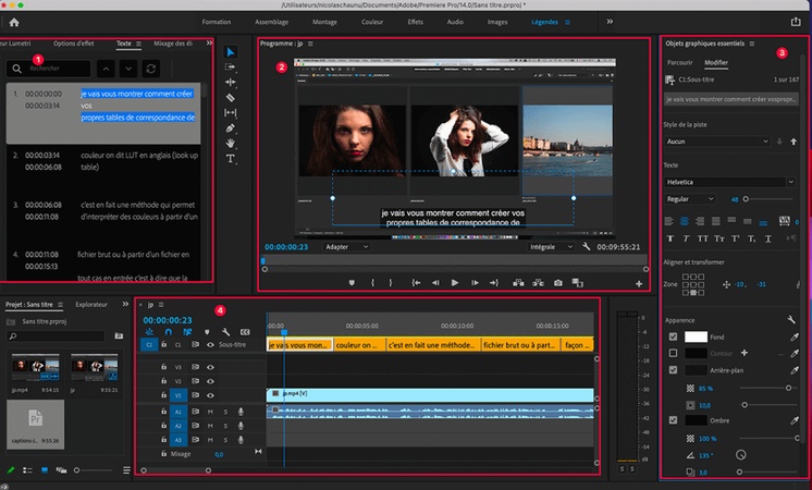 comment enlever les sous titres sur youtube avec pr