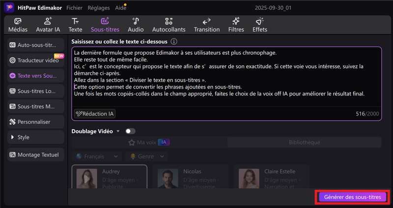 mettre les sous titres en français sur youtube avec Edimakor