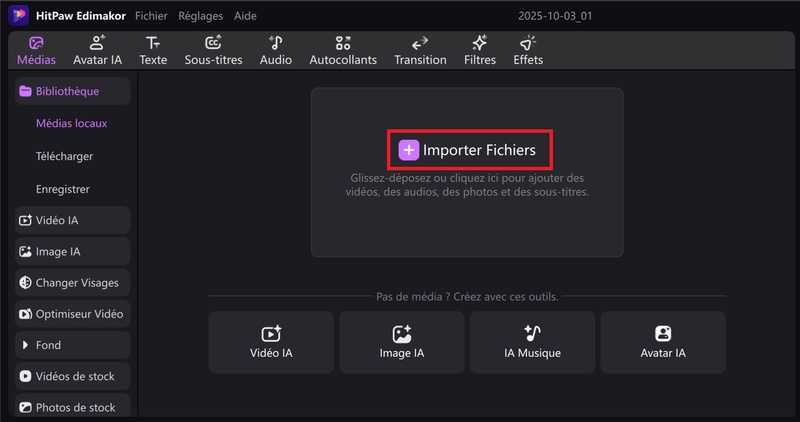 Créer des sous titre automatique Edimakor