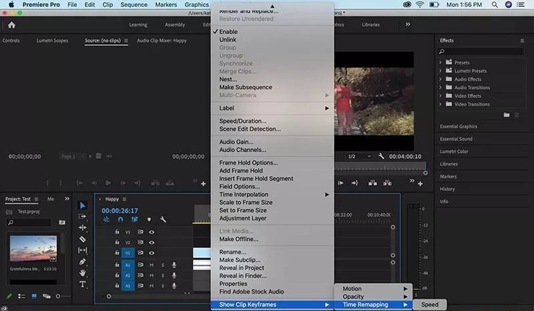 accélérer une vidéo sur adobe